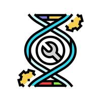 genetic engineering cryptogenetics color icon vector illustration