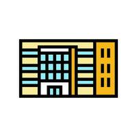 student school building color icon vector illustration