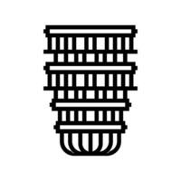 computer quantum technology line icon vector illustration