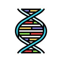 dna helix cryptogenetics color icon vector illustration