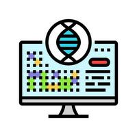 bioinformatics cryptogenetics color icon vector illustration