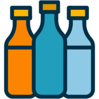 AI generated Water bottle icon png