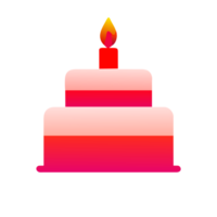 AI generated birthday cake icon png