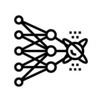 algorithm quantum technology line icon vector illustration