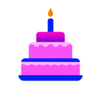 AI generated birthday cake illustration png