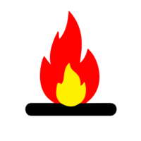 AI generated cartoon bonfire icon png