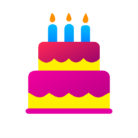 AI generated birthday cake illustration png