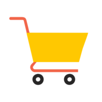 AI generated Cartoon cart icon png