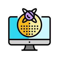 dot technology quantum color icon vector illustration