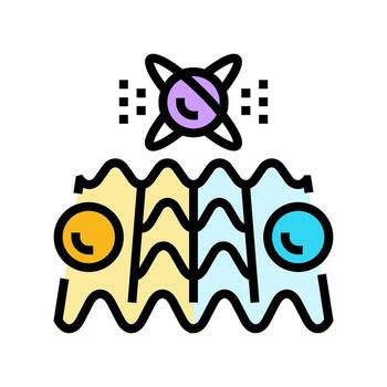 simulación cuántico tecnología color icono vector ilustración