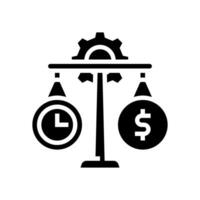 equity time management glyph icon vector illustration