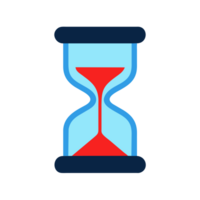 AI generated cartoon hourglass icon png