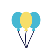 ai generado corazón conformado globos png