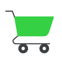 AI generated Cartoon cart icon png