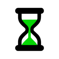 AI generated cartoon hourglass icon png