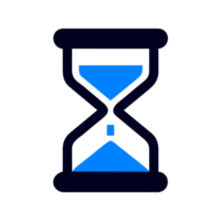 AI generated cartoon hourglass icon png