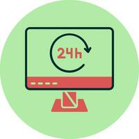 24 Hours Vector Icon