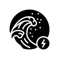 powerful ocean swells glyph icon vector illustration