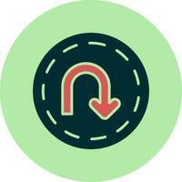 U Turn Vector Icon