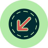 Down Left Arrow Vector Icon