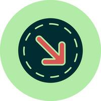 Down Right Arrow Vector Icon