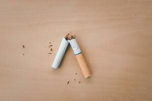 Damage cigarette for quit smoking photo