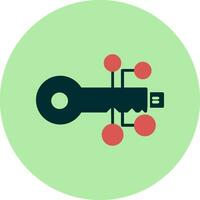 digital key Vector Icon