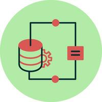 icono de vector de integración de datos