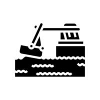 wave energy generation tidal glyph icon vector illustration