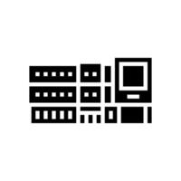 entrance school building glyph icon vector illustration