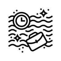 flow state time management line icon vector illustration