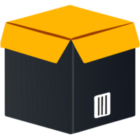 AI generated box cardboard icon png