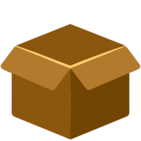 AI generated box cardboard icon png