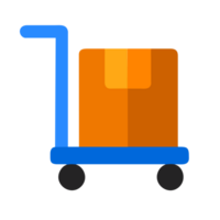 AI generated shopping cart icon png