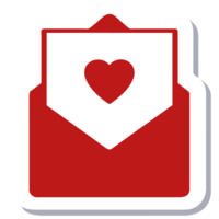 AI generated Valentine's Day envelope png