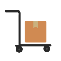 AI generated shopping cart icon png