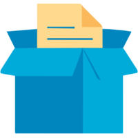 AI generated box cardboard icon png