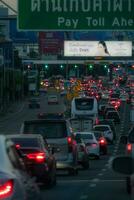 Bangkok, Thailand, 2023 - Rush hour traffic, traffic jam. photo