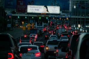 Bangkok, Thailand, 2023 - Rush hour traffic, traffic jam. photo