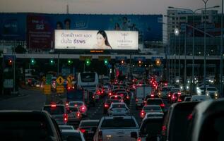 Bangkok, Thailand, 2023 - Rush hour traffic, traffic jam. photo