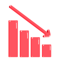 red financial graph png