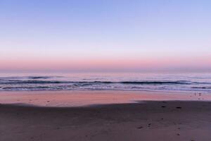 Sunrise on Santa Monica beach photo