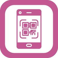 teléfono inteligente qr código vector icono