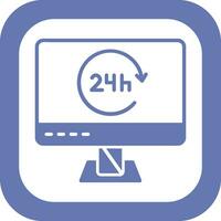 24 Hours Vector Icon