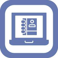 Laptop User Vector Icon