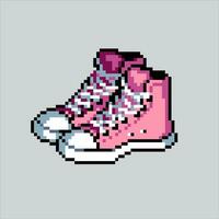 Pixel art illustration Sneaker Shoes. Pixelated Sneakers. Cool Sneakers Shoes pixelated for the pixel art game and icon for website and video game. old school retro. vector