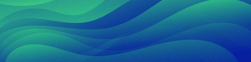 Abstract green blue banner color with a unique wavy design. It is ideal for creating eye catching headers, promotional banners, and graphic elements with a modern and dynamic look. vector