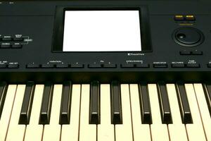 Music keys and control panel synthesizer with scoreboard,touchscreen photo