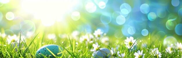 AI generated easter backgrounds, scenes and images photo