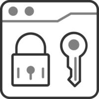 Website Locked Vector Icon